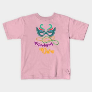 Mardi Gras Diva T-shirt and Apparel Kids T-Shirt